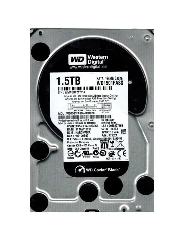 Western Digital WD1501FASS-00U0B0 1.5TB 3Gb/s SATA