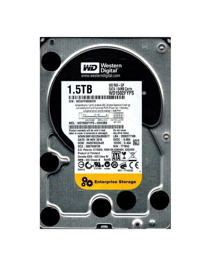 Western Digital WD1502FYPS-02W3B0 1.5TB 3Gb/s SATA