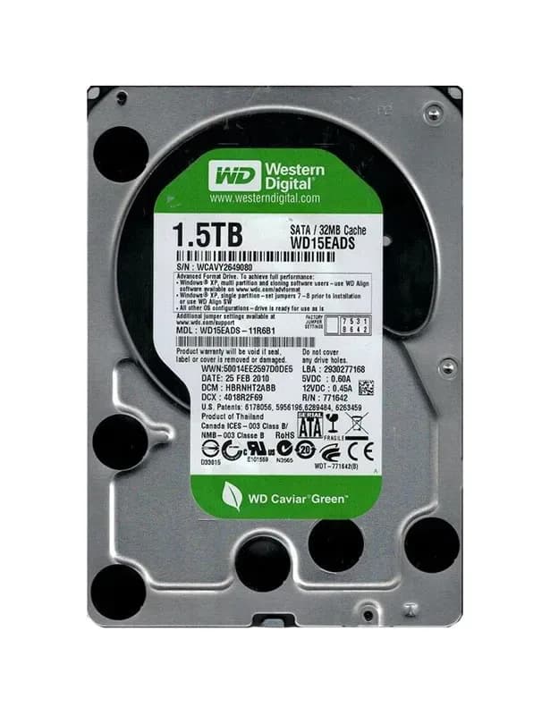 Western Digital WD15EADS-11R6B1 1.5TB 3Gb/s SATA