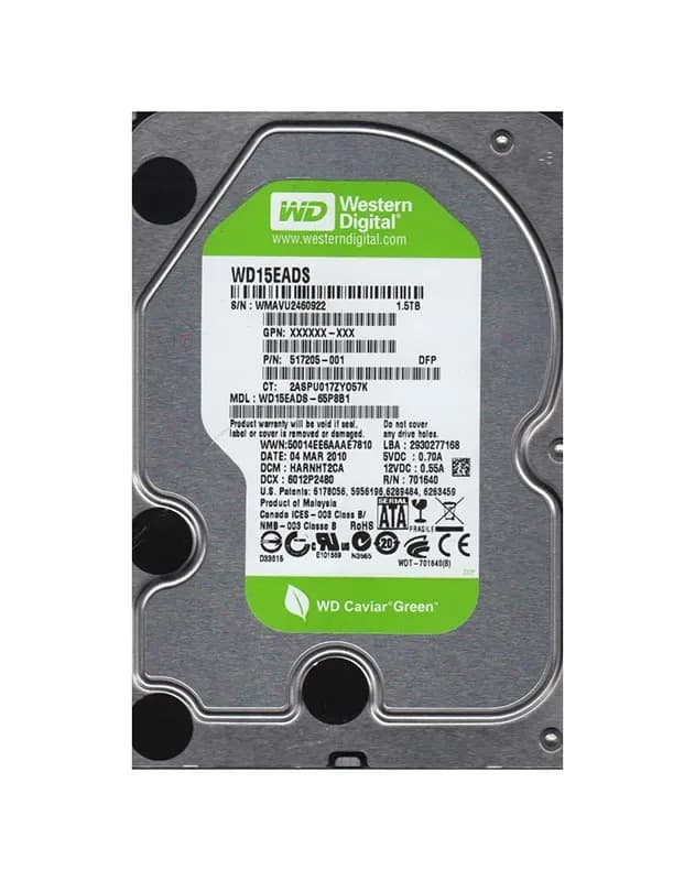 Western Digital WD15EADS-65P8B1 1.5TB 3Gb/s SATA