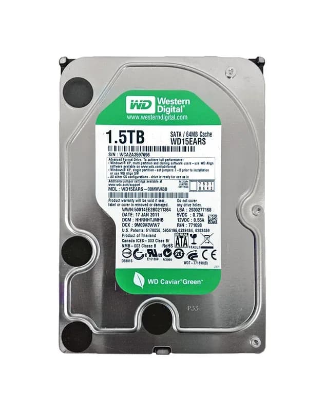 Western Digital WD15EARS-00MVWB0 1.5TB 3Gb/s SATA