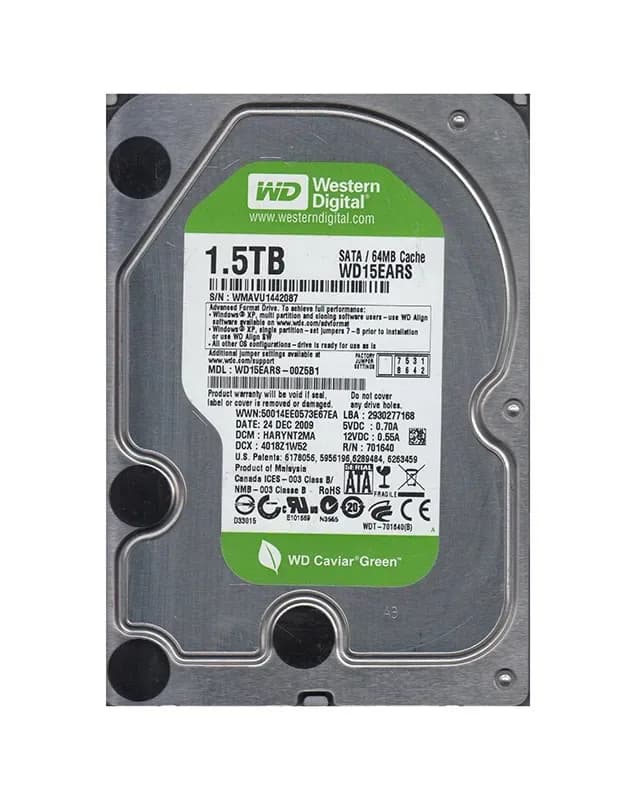 Western Digital WD15EARS-00Z5B1 1.5TB 3Gb/s SATA