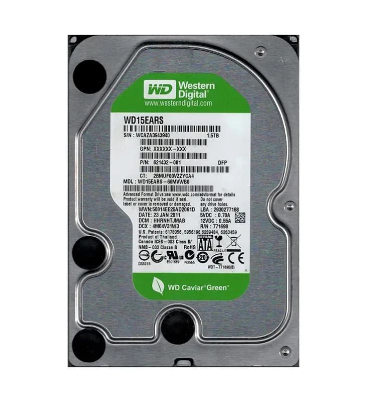 Western Digital WD15EARS-60MVWB0 1.5TB 3Gb/s SATA