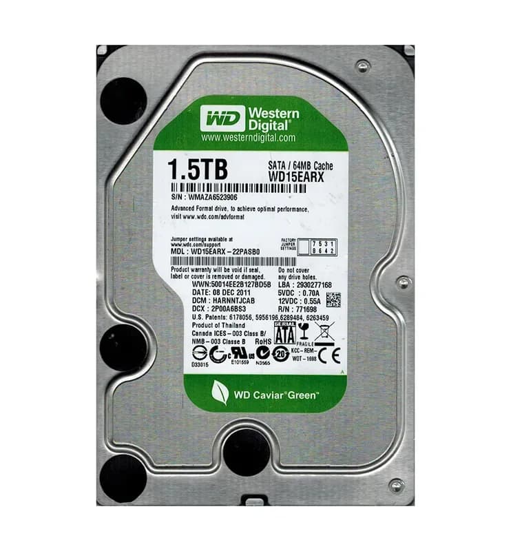 Western Digital WD15EARX-22PASB0 1.5TB 6Gb/s SATA