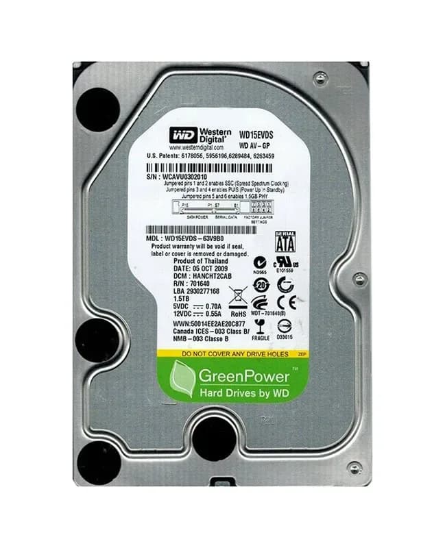 Western Digital WD15EVDS-63V9B0 1.5TB 3Gb/s SATA