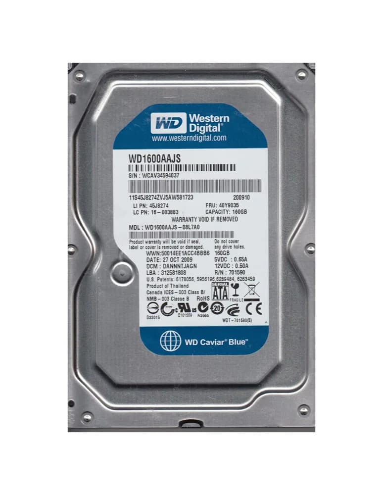 Western Digital WD1600AAJS-08L7A0 160GB 3Gb/s SATA