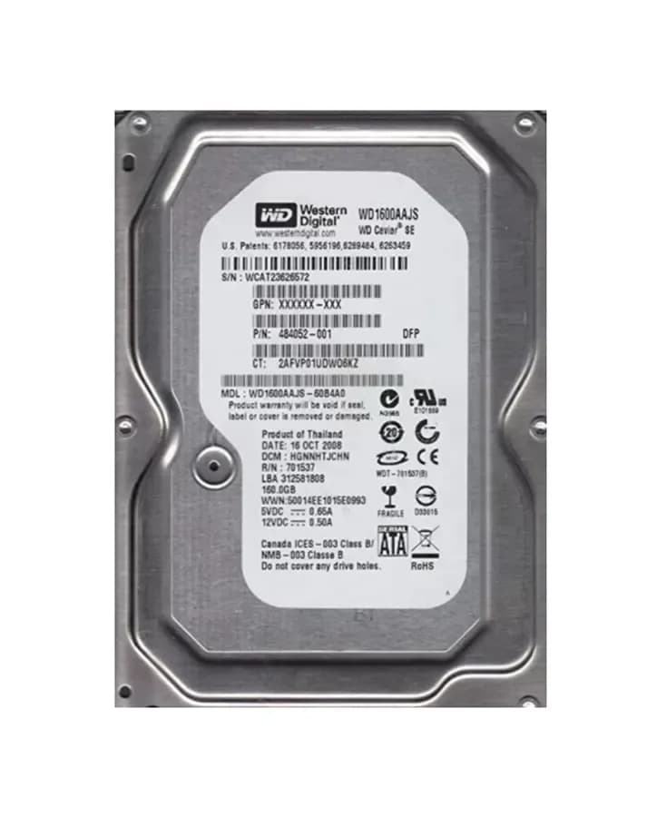 Western Digital WD1600AAJS-60B4A0 160GB 3Gb/s SATA