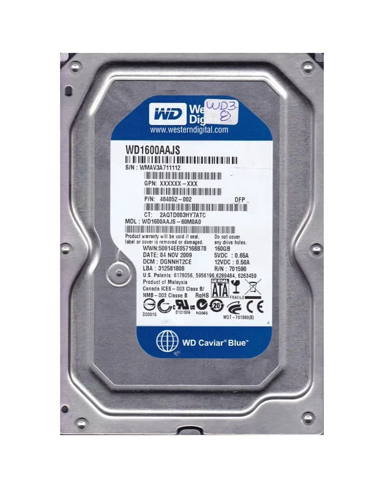 Western Digital WD1600AAJS-60M0A0 160GB 3Gb/s SATA