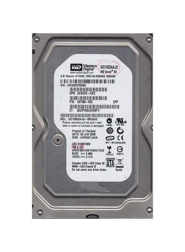Western Digital WD1600AAJS-60WAA0 160GB 3Gb/s SATA