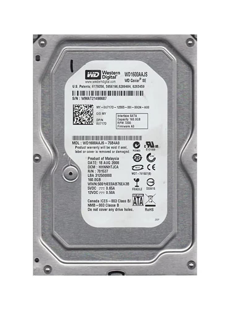 Western Digital WD1600AAJS-75B4A0 160GB 3Gb/s SATA