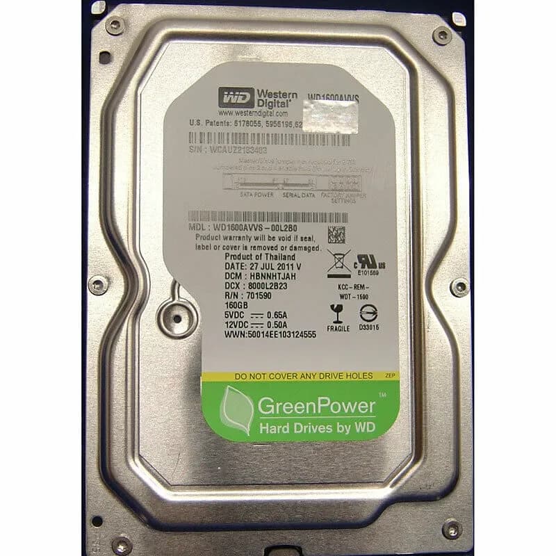 Western Digital WD1600AVVS-00L2B0 160GB 3Gb/s SATA