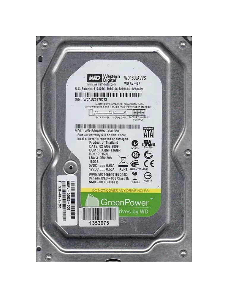 Western Digital WD1600AVVS-63L2B0 160GB 3Gb/s SATA