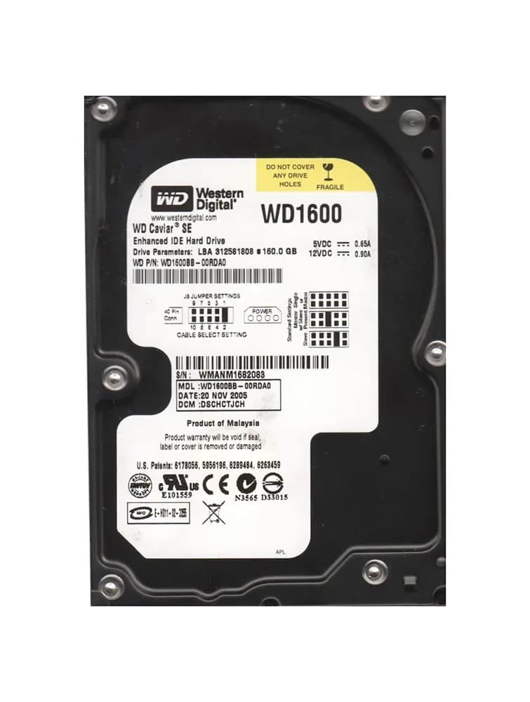 Western Digital WD1600BB-00RDA0 160GB