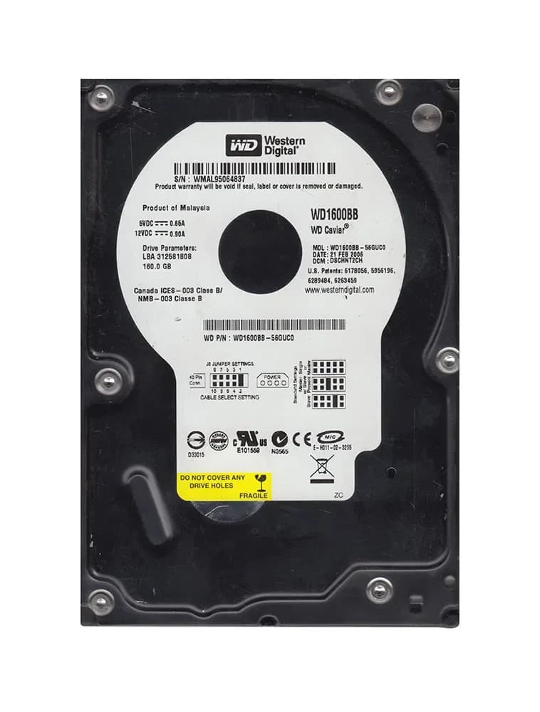 Western Digital WD1600BB-56GUC0 160GB
