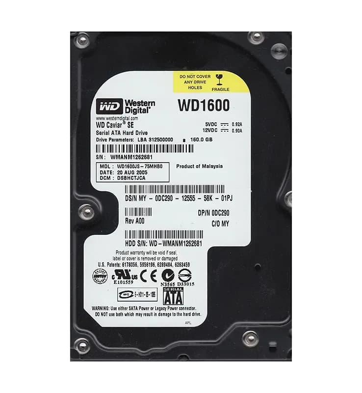 Western Digital WD1600JS-75MHB0 160GB 3Gb/s SATA
