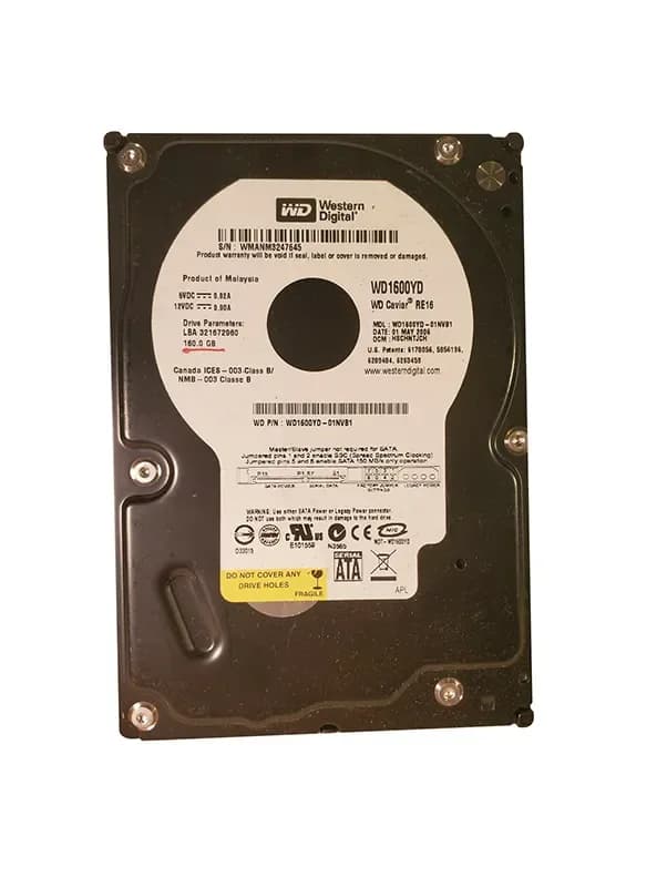 Western Digital WD1600YD-01NVB1 160GB 3Gb/s SATA