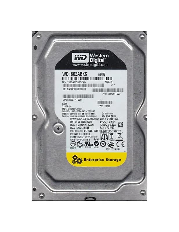 Western Digital WD1602ABKS-70N8A0 160GB 3Gb/s SATA