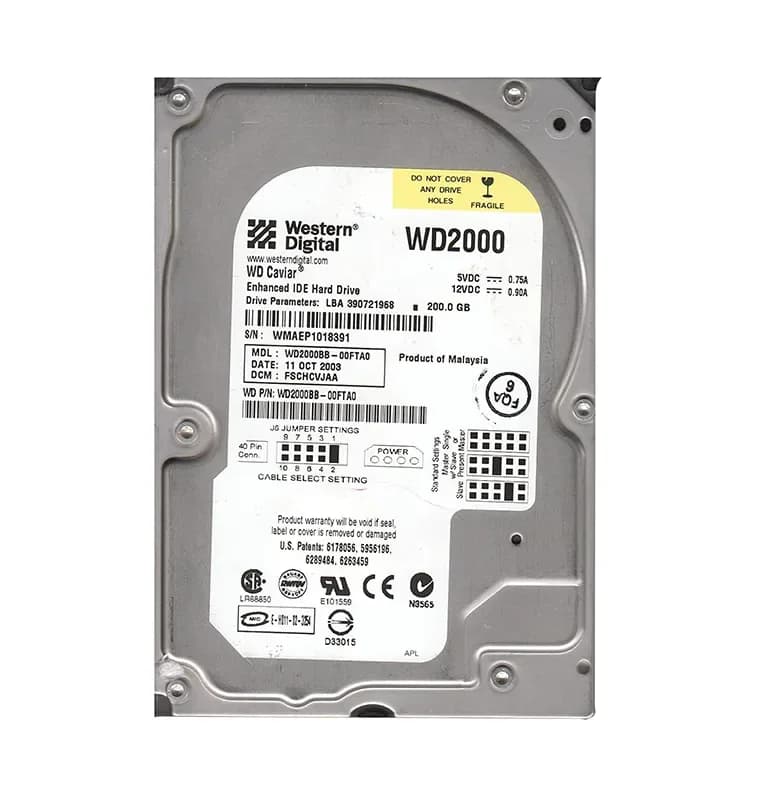 Western Digital WD2000BB-00FTA0 200GB IDE Ultra ATA/100 (ATA-6)