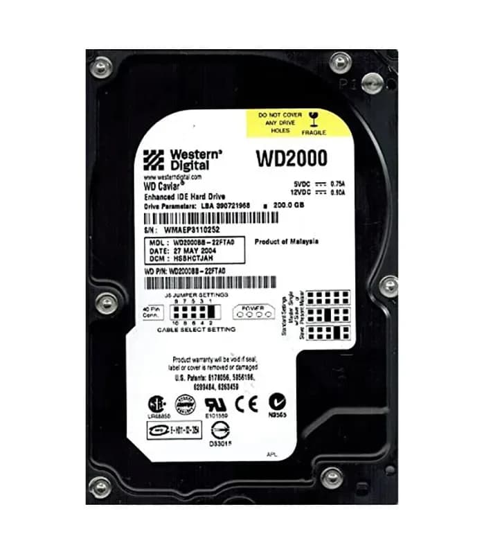 Western Digital WD2000BB-22FTA0 200GB IDE Ultra ATA/100 (ATA-6)