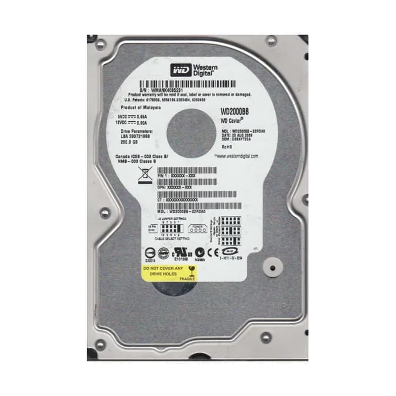 Western Digital WD2000BB-22RDA0 200GB IDE Ultra ATA/100 (ATA-6)