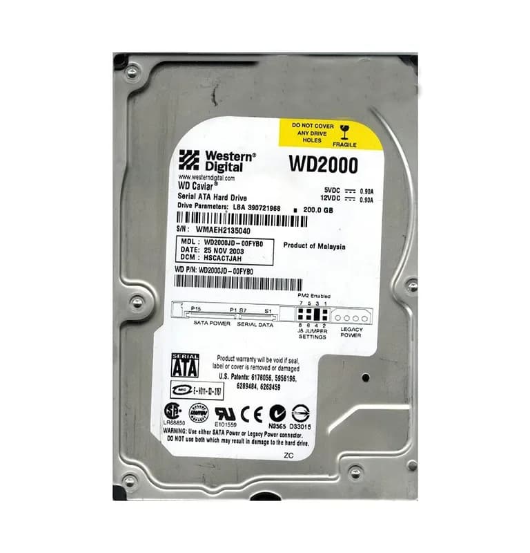 Western Digital WD2000JD-00FYB0 200GB 1.5Gb/s SATA