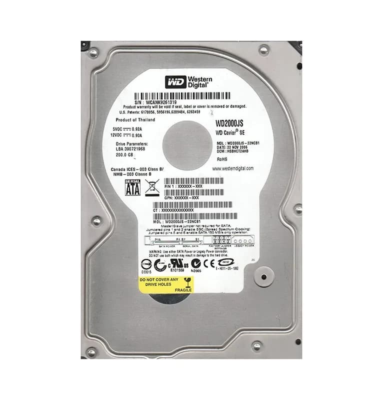 Western Digital WD2000JS-22NCB1 200GB 3Gb/s SATA