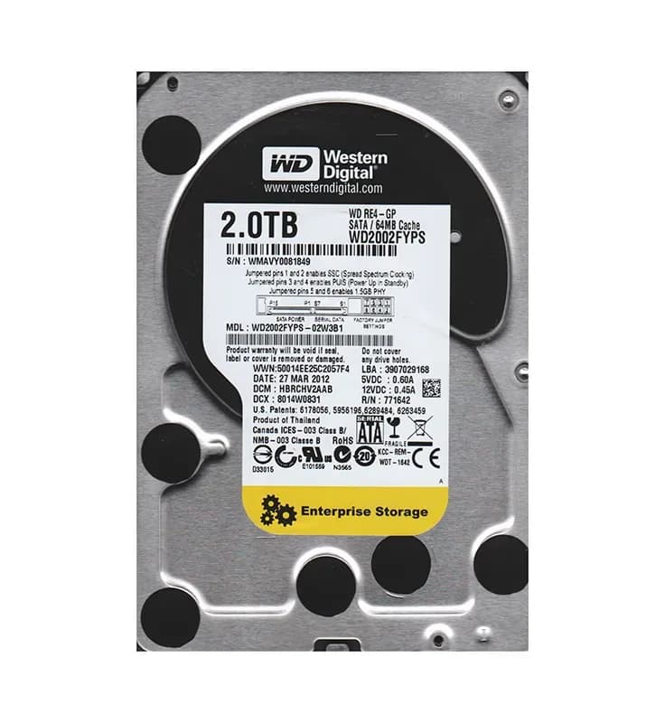 Western Digital WD2002FYPS-02W3B1 2TB 3Gb/s SATA