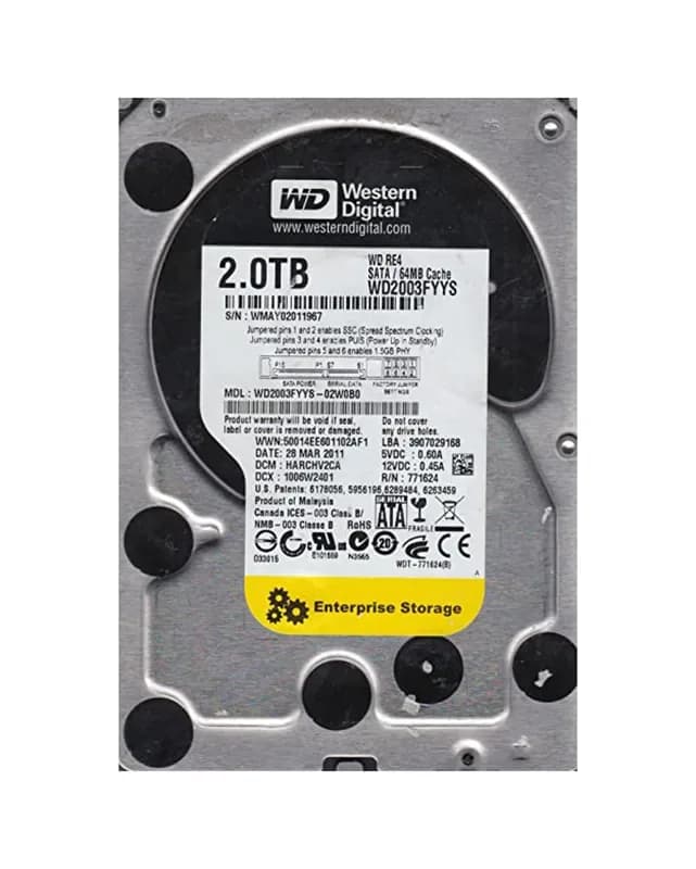 Western Digital WD2003FYYS-02W0B0 2TB 3Gb/s SATA