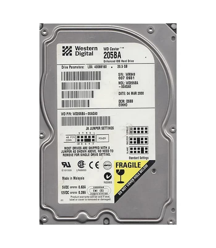 Western Digital WD205BA-00AGA0 20GB