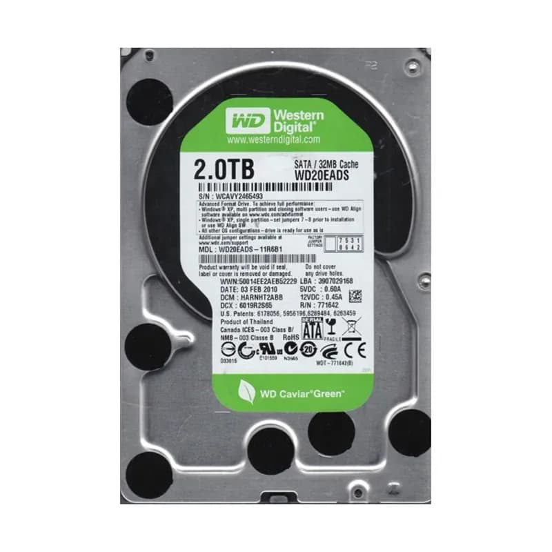 Western Digital WD20EADS-11R6B1 2TB 3Gb/s SATA