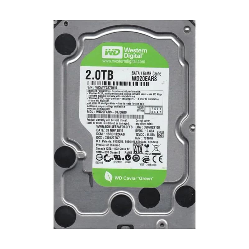Western Digital WD20EARS-00J2GB0 2TB 3Gb/s SATA