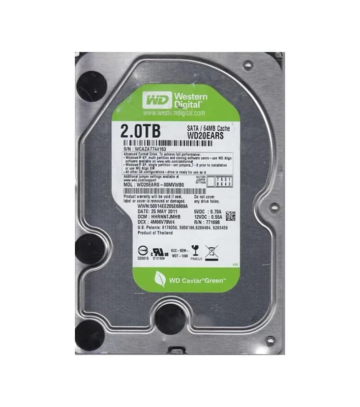Western Digital WD20EARS-00MVWB0 2TB 3Gb/s SATA