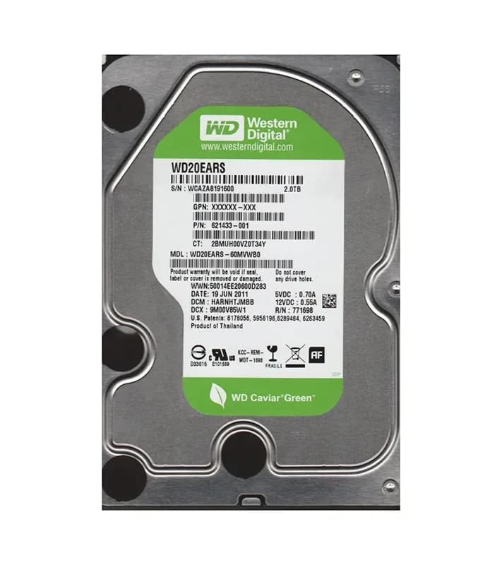 Western Digital WD20EARS-60MVWB0 2TB 3Gb/s SATA