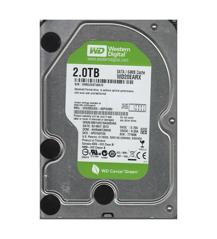 Western Digital WD20EARX-00PASB0 2TB 6Gb/s SATA