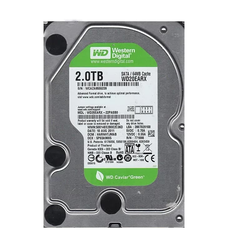 Western Digital WD20EARX-22PASB0 2TB 6Gb/s SATA
