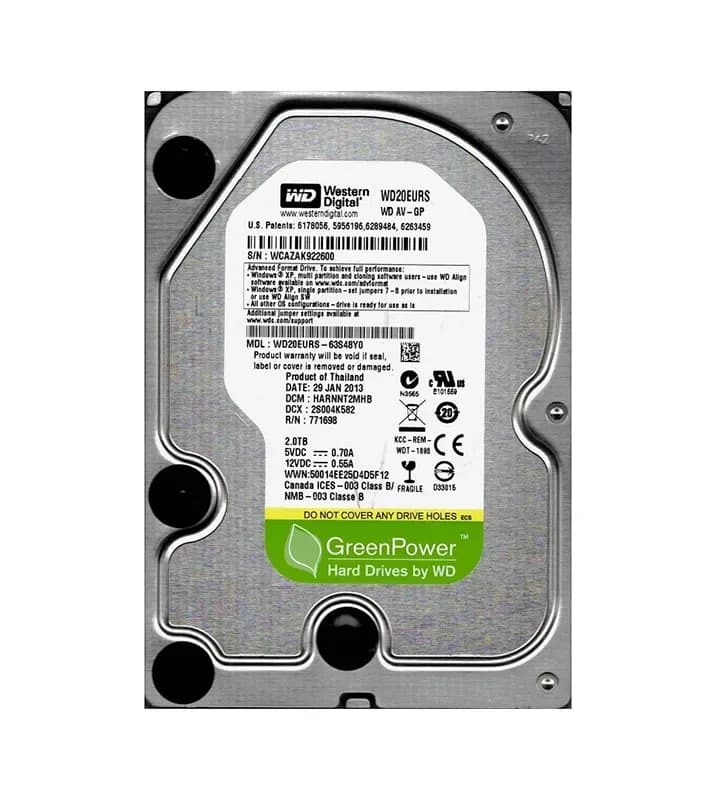 Western Digital WD20EURS-63S48Y0 2TB 3Gb/s SATA