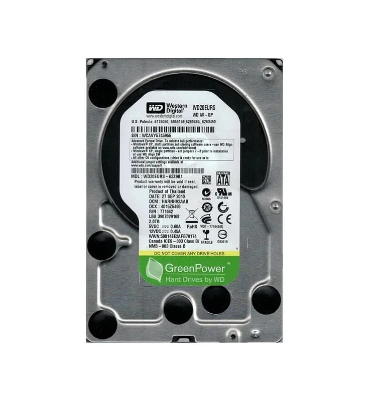 Western Digital WD20EURS-63Z9B1 2TB 3Gb/s SATA