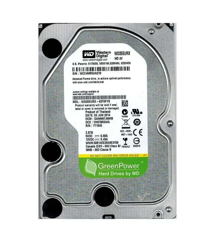 Western Digital WD20EURX-63T0FY0 2TB 6Gb/s SATA