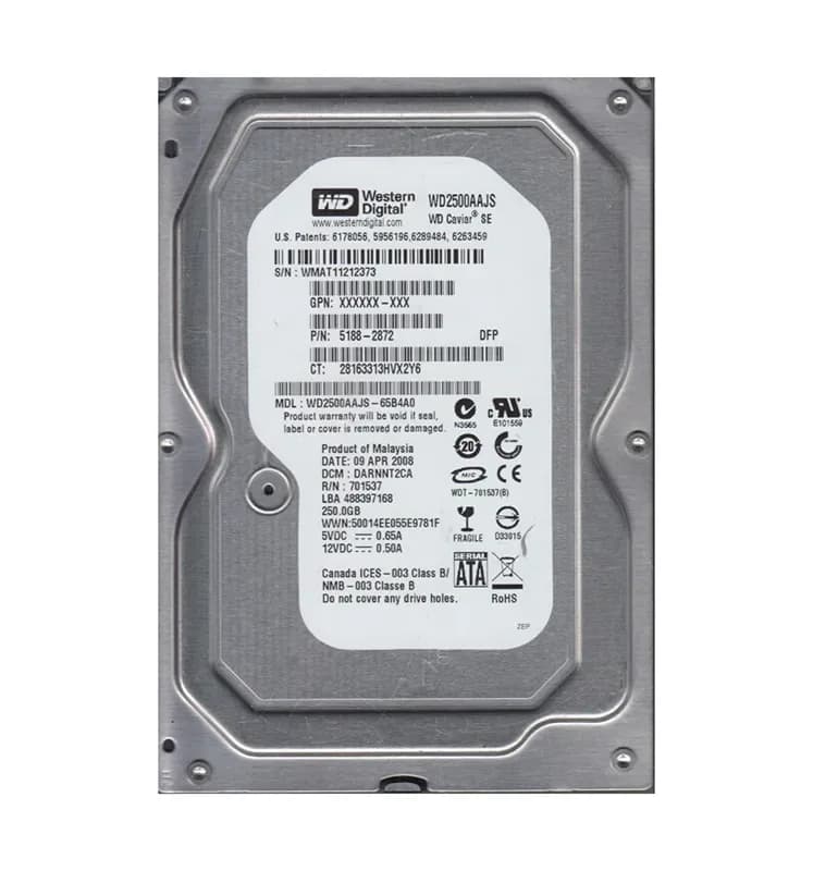 Western Digital WD2500AAJS-65B4A0 250GB 3Gb/s SATA