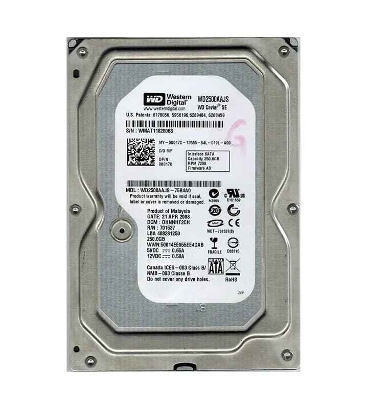 Western Digital WD2500AAJS-75B4A0 250GB 3Gb/s SATA
