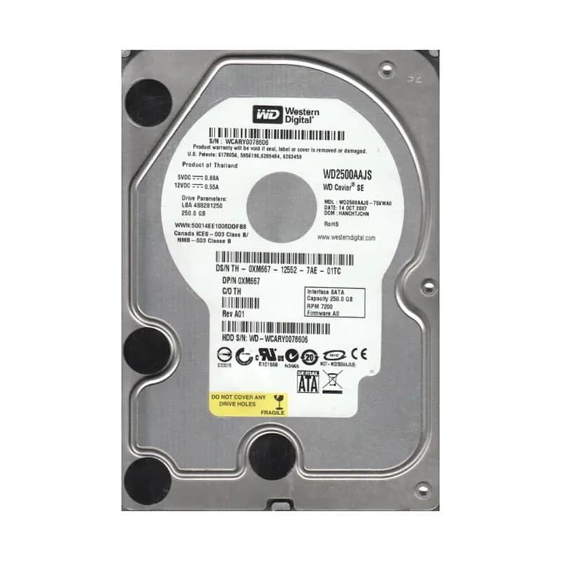 Western Digital WD2500AAJS-75VWA0 250GB 3Gb/s SATA
