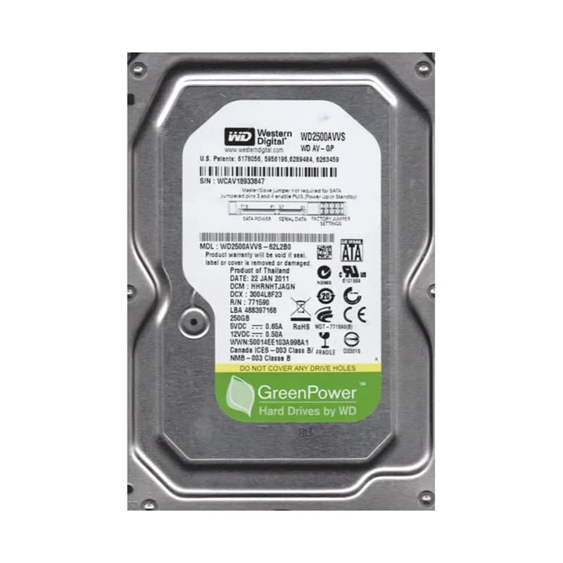 Western Digital WD2500AVVS-62L2B0 250GB 3Gb/s SATA
