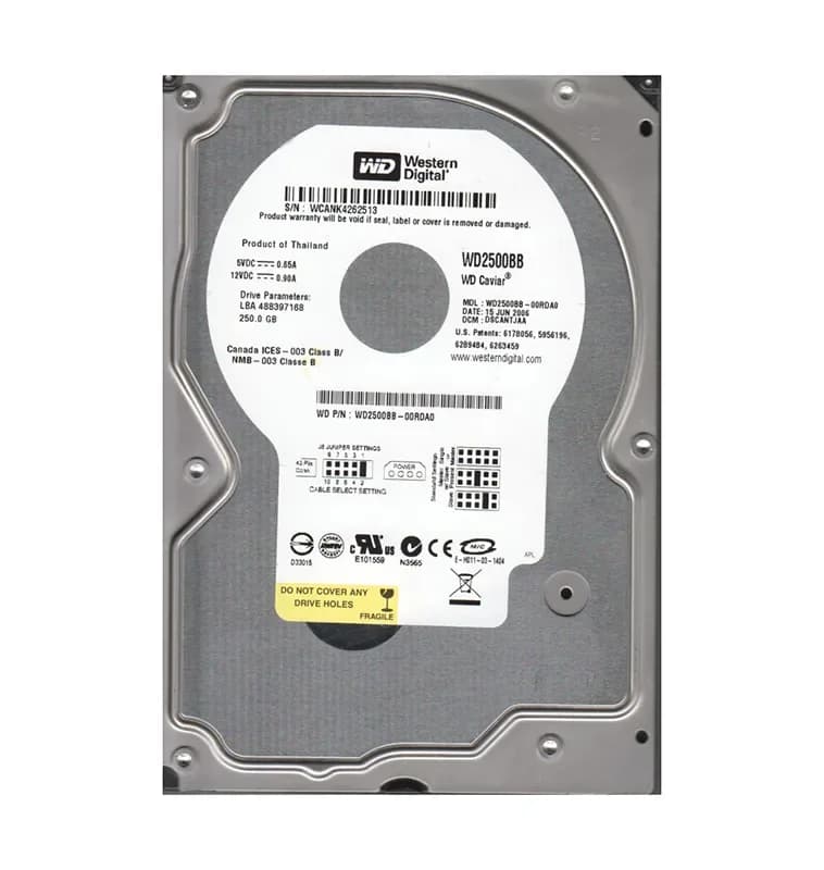 Western Digital WD2500BB-00RDA0 250GB