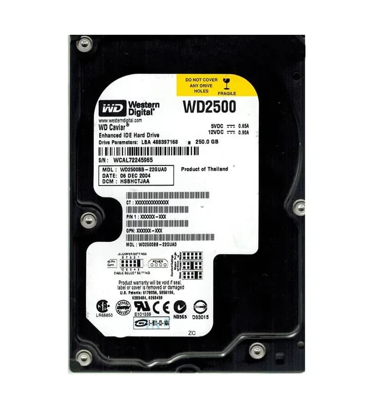 Western Digital WD2500BB-22GUA0 250GB
