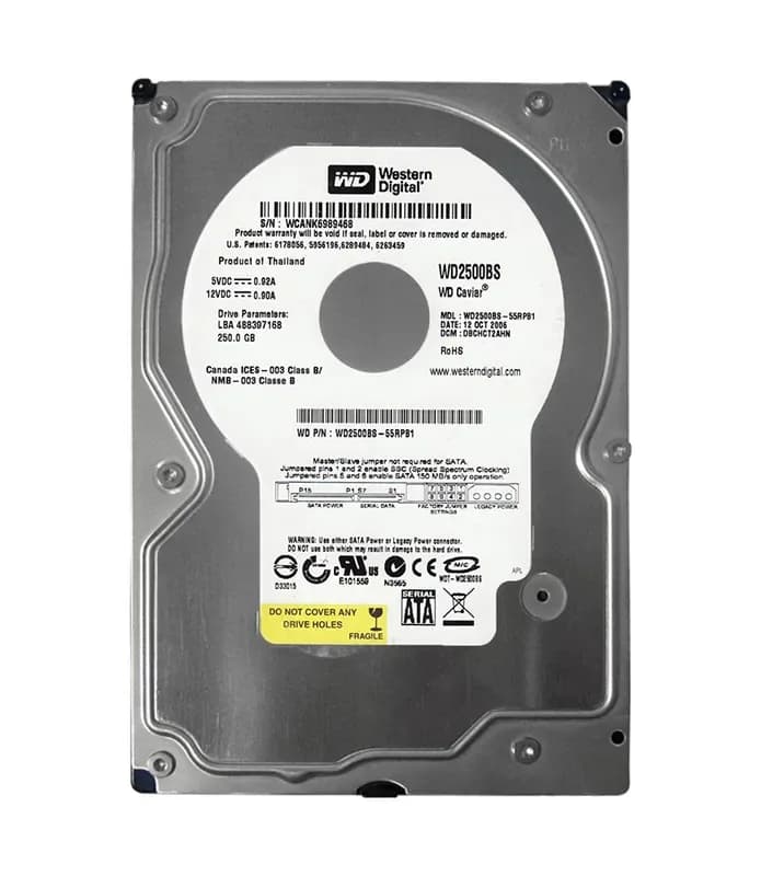 Western Digital WD2500BS-55RPB1 250GB 1.5Gb/s SATA