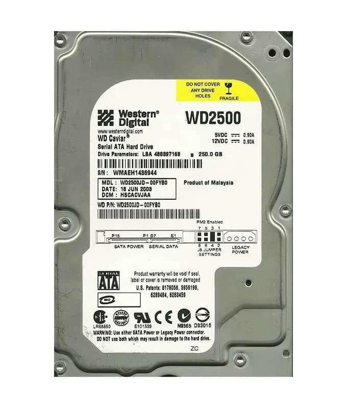 Western Digital WD2500JD-00FYB0 250GB 1.5Gb/s SATA
