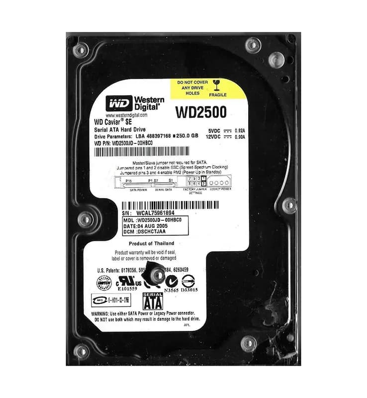 Western Digital WD2500JD-00HBC0 250GB 1.5Gb/s SATA