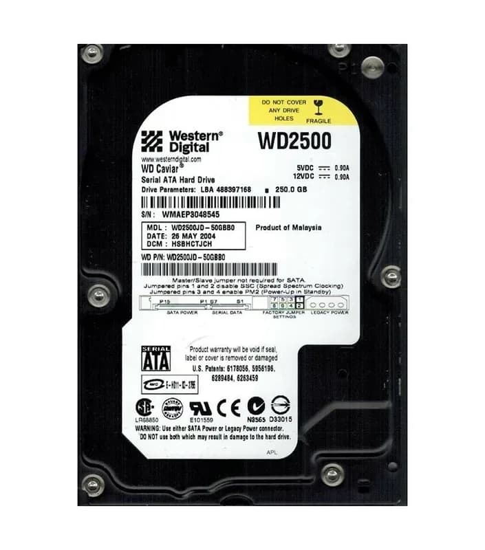 Western Digital WD2500JD-50GBB0 250GB 1.5Gb/s SATA