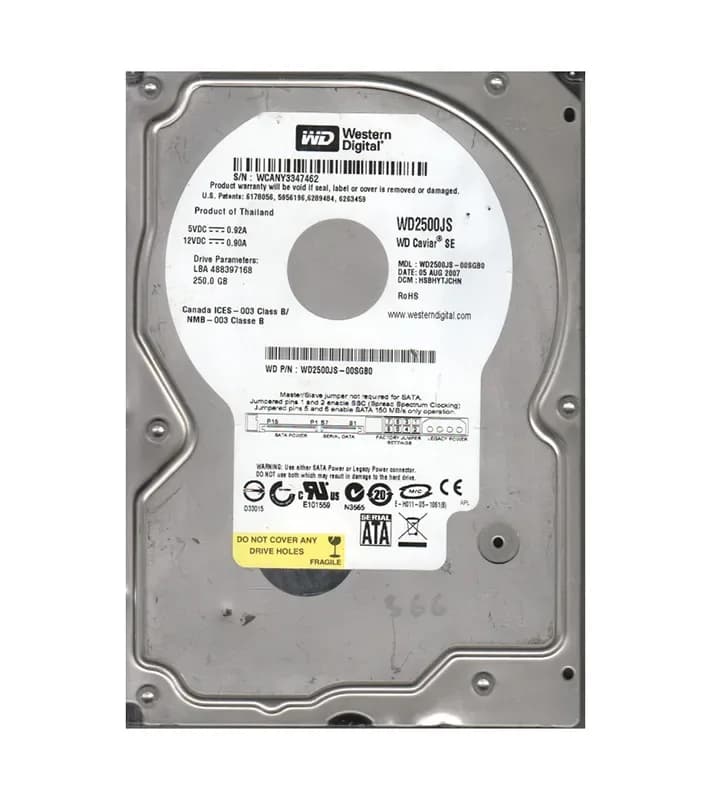 Western Digital WD2500JS-00SGB0 250GB 3Gb/s SATA