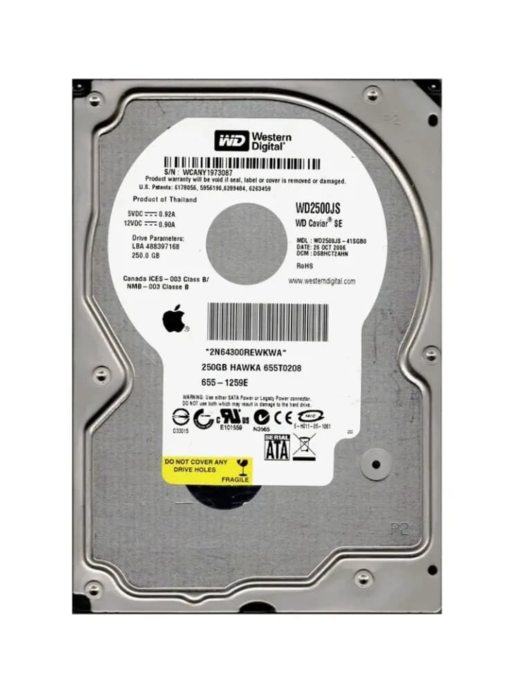 Western Digital WD2500JS-41SGB0 250GB 3Gb/s SATA